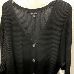 NWT Lane Bryant Black, button down Maxi Sweater Dress in 22/24.